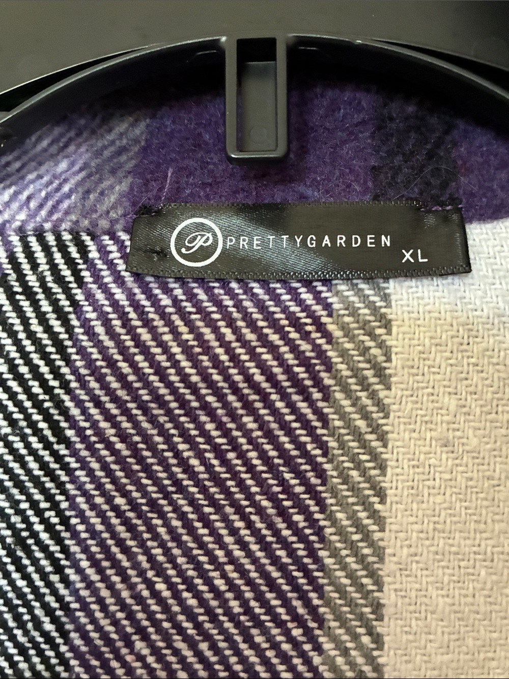 Women’s Purple Plaid Lightweight long shacket - Picture 2 of 10
